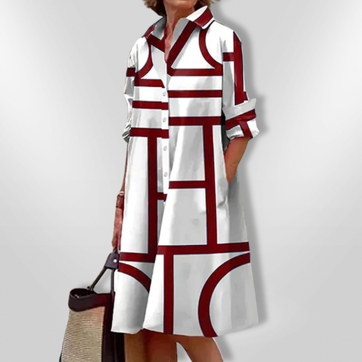 Lela | Pattern Midi Dress