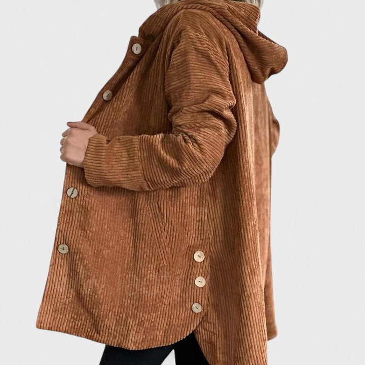 Elara | Corduroy Hooded Jacket