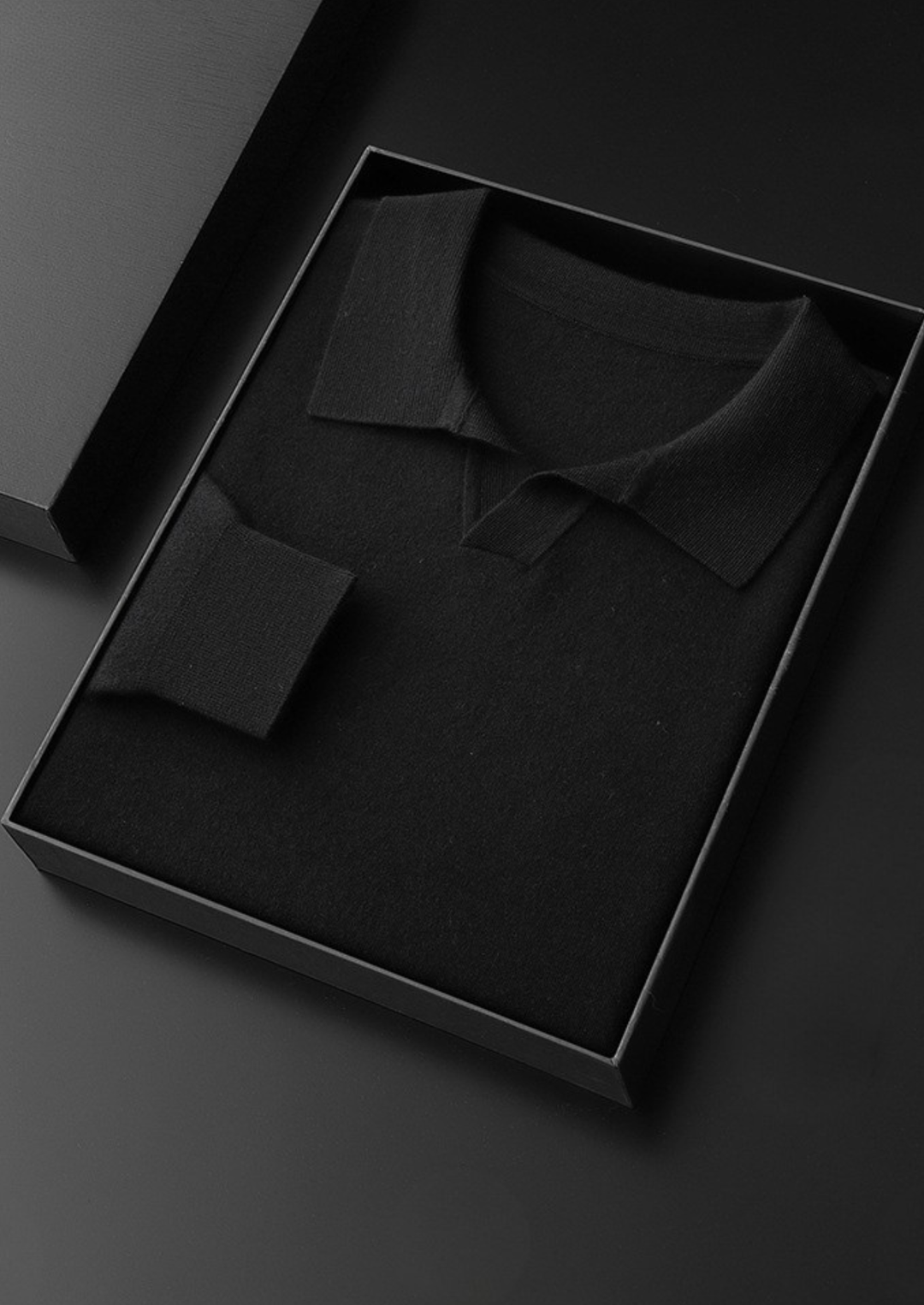 Luxury Cashmere Buttonless Sweater Polo