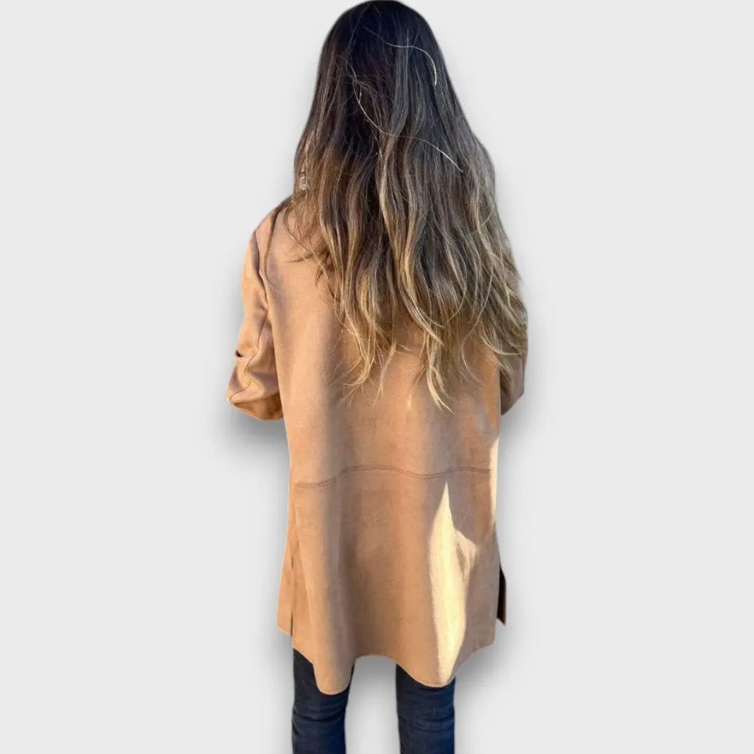 Amélia | Soft Camel Blazer-Cardigan