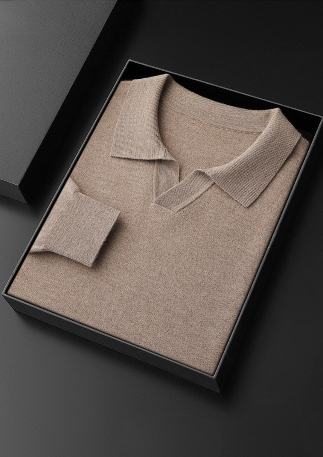 Luxury Cashmere Buttonless Sweater Polo
