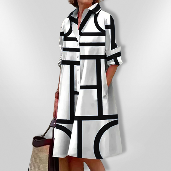 Lela | Pattern Midi Dress