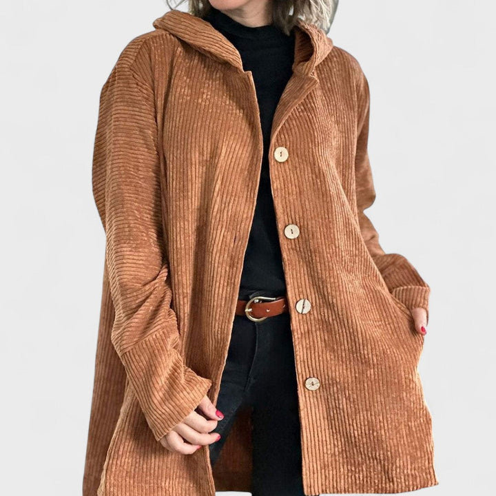 Elara | Corduroy Hooded Jacket
