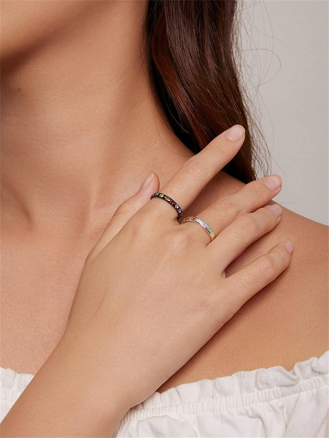 Sterling silver ring with a paw print