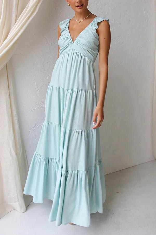 Mirella | Elegant V-Neck Maxi Dress