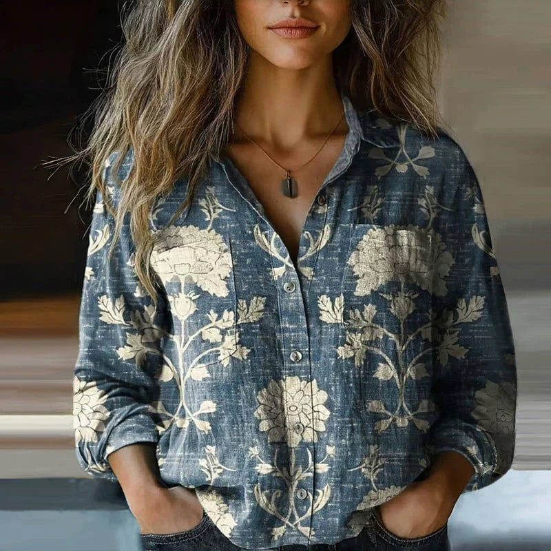 Editha | Printed vintage blouse