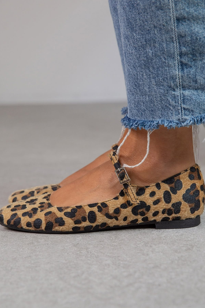 Elena | Elegant Animal-Print Ballet Flats