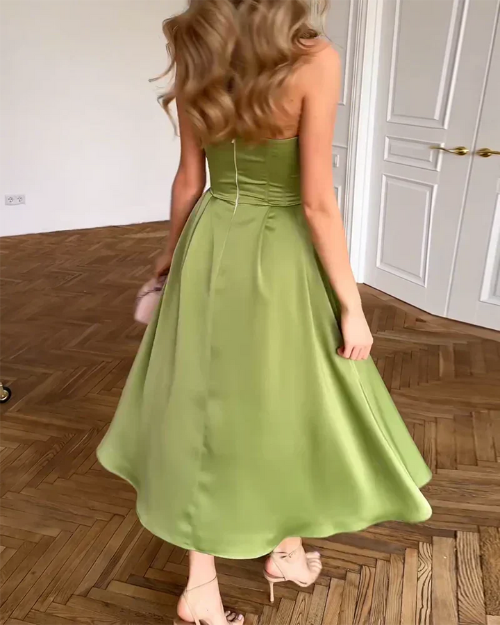 Liana | Chic Strapless Midi Dress