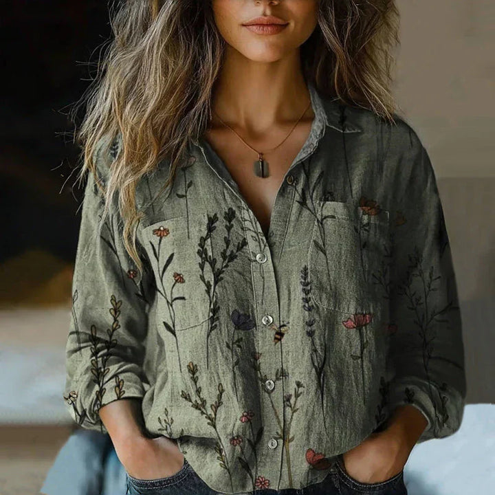 Editha | Printed vintage blouse