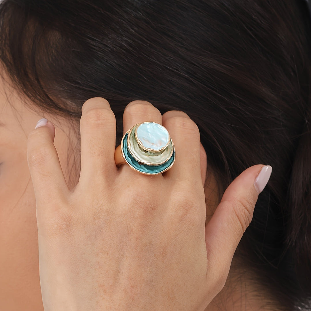 Luna | Boho Triple-Layer Enamel Ring