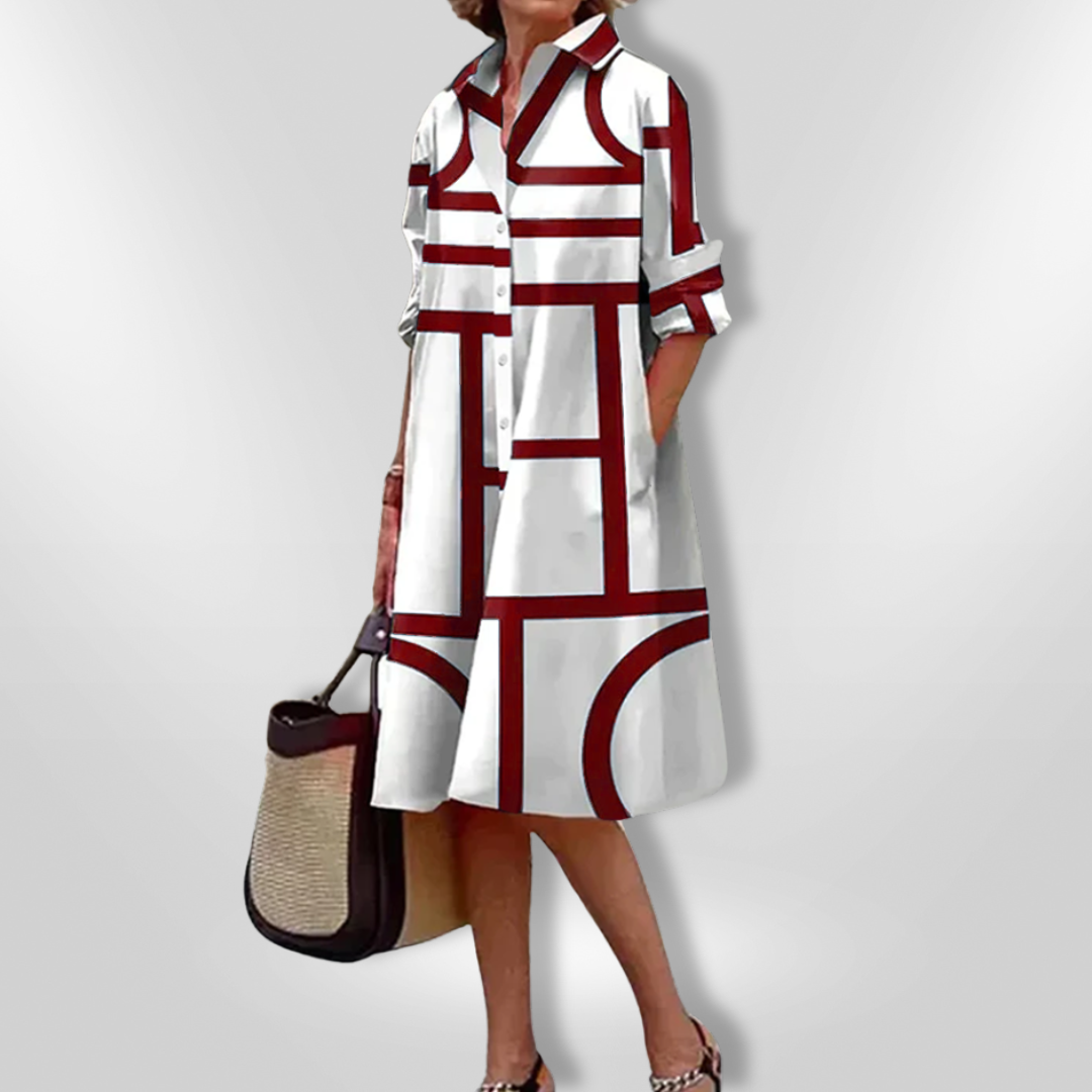 Lela | Pattern Midi Dress