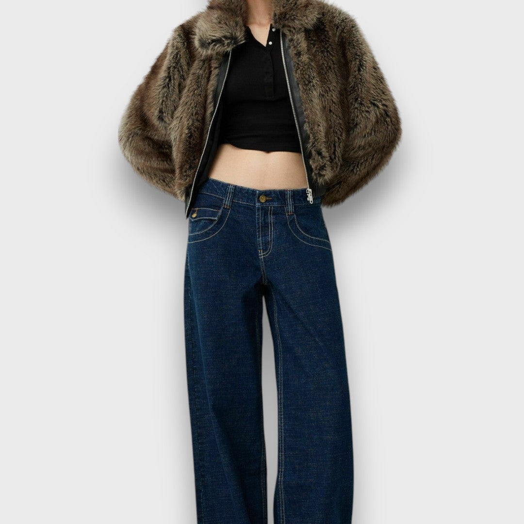 Seraphina | Short Faux Fur Jacket with Urban Chic