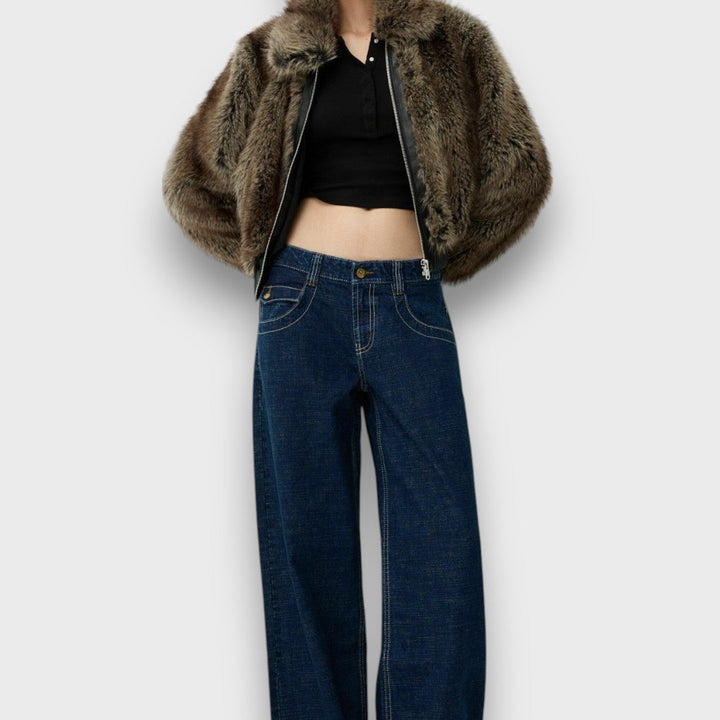 Seraphina | Short Faux Fur Jacket with Urban Chic