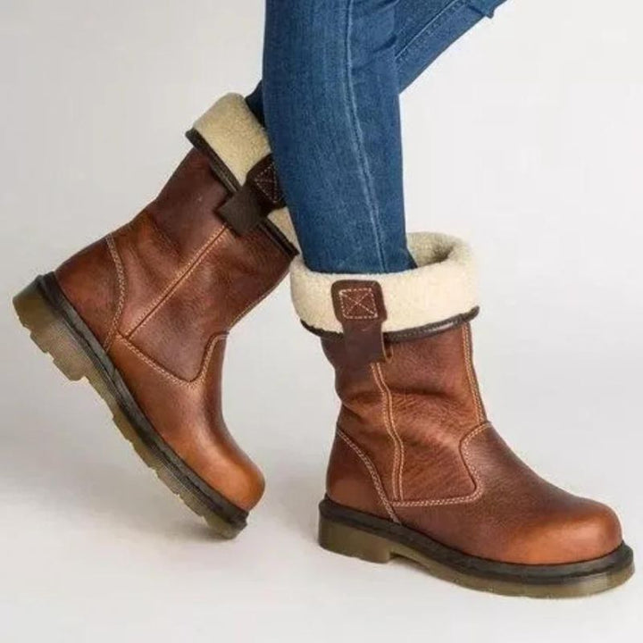 CozyStep Leather Winter Boots