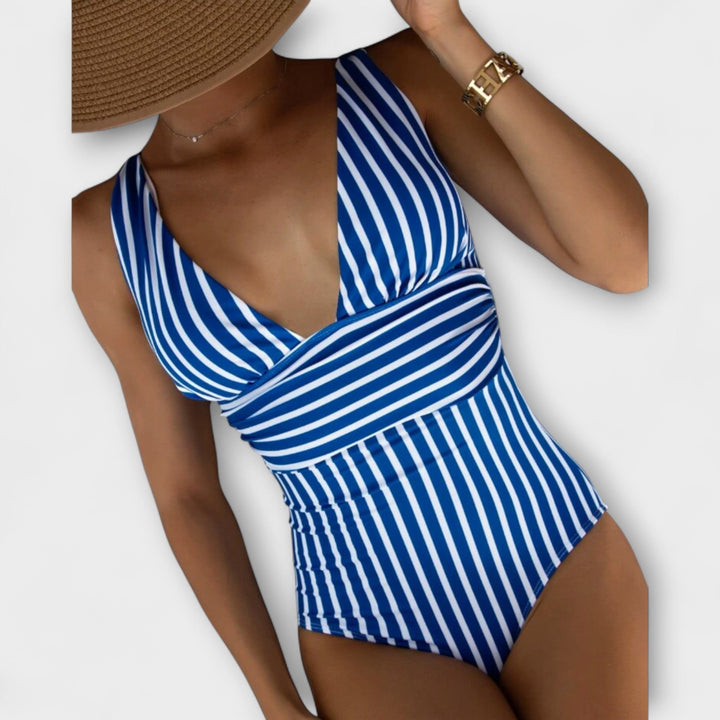 Desiree | Flattering Striped Swimsuit