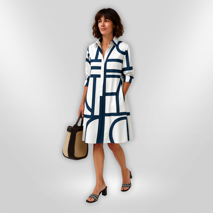 Lela | Pattern Midi Dress