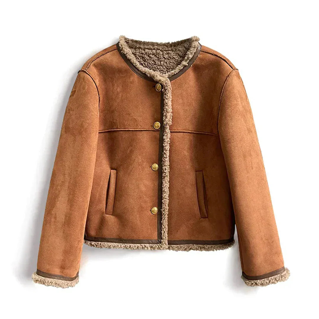 Clarisse | Faux Fur Button Jacket