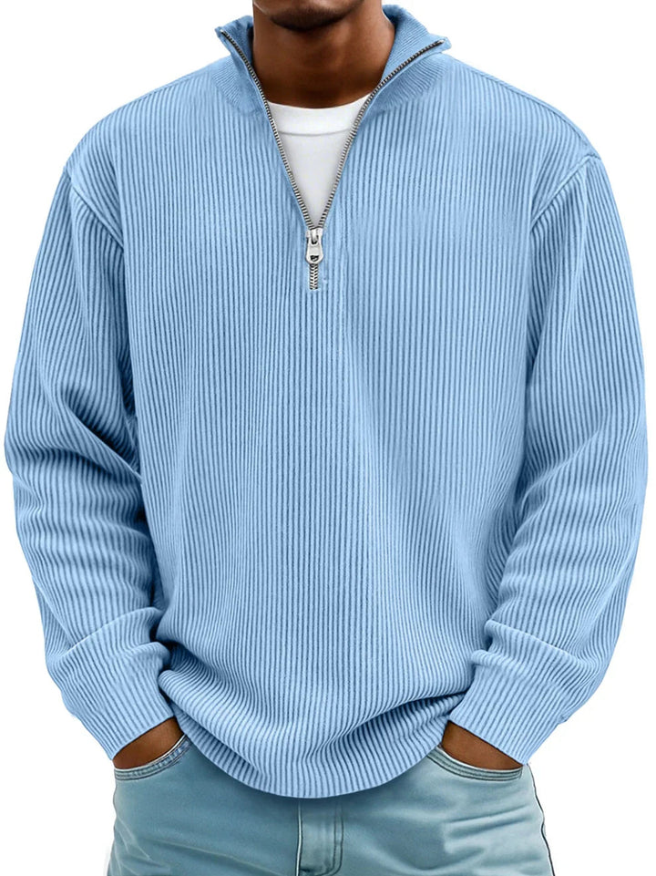Alfonzo | Modern men's pullover with half zipper