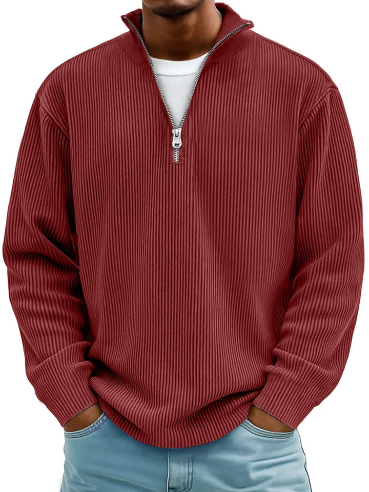 Alfonzo | Modern men's pullover with half zipper