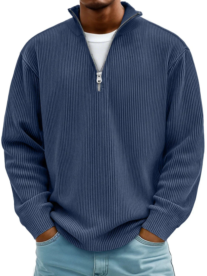 Alfonzo | Modern men's pullover with half zipper