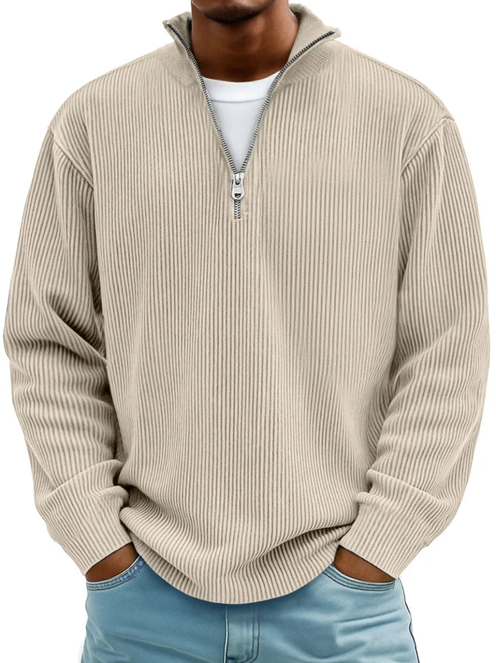 Alfonzo | Modern men's pullover with half zipper