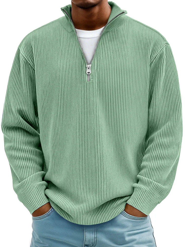 Alfonzo | Modern men's pullover with half zipper