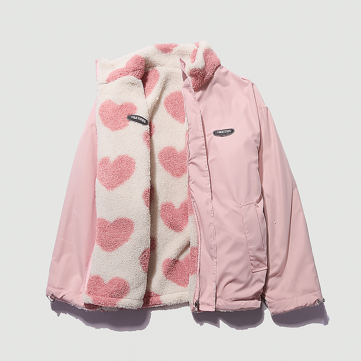 Rosaline | Reversible Heart-Pattern Jacket