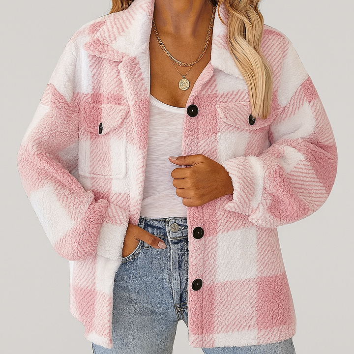 Lucienne | Cozy Blush Jacket