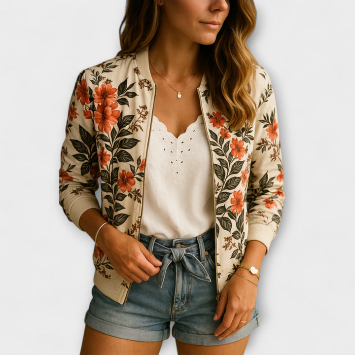 Selena | Stylish Floral Bomber Jacket