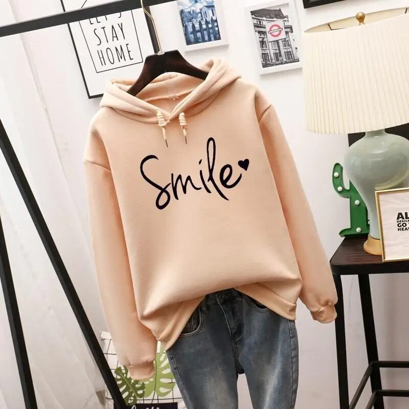 Cozy Graphic Smile Hoodie