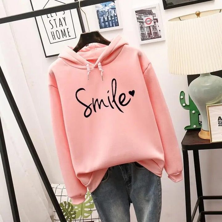 Cozy Graphic Smile Hoodie