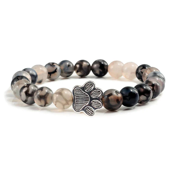 Beaded paw print bracelet
