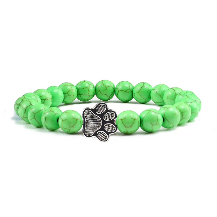 Beaded paw print bracelet