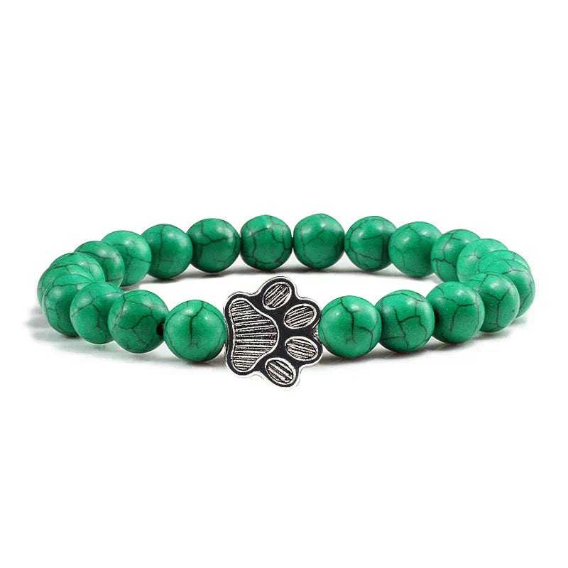 Beaded paw print bracelet