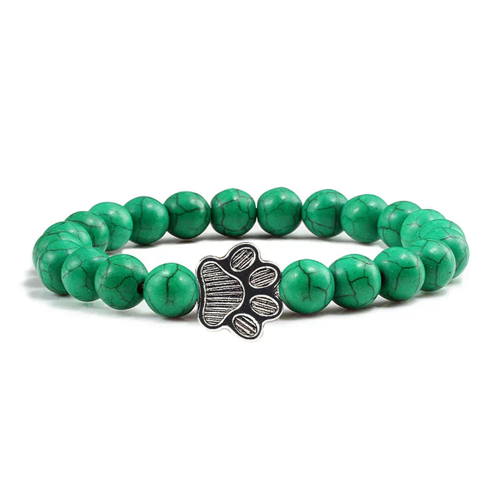 Beaded paw print bracelet