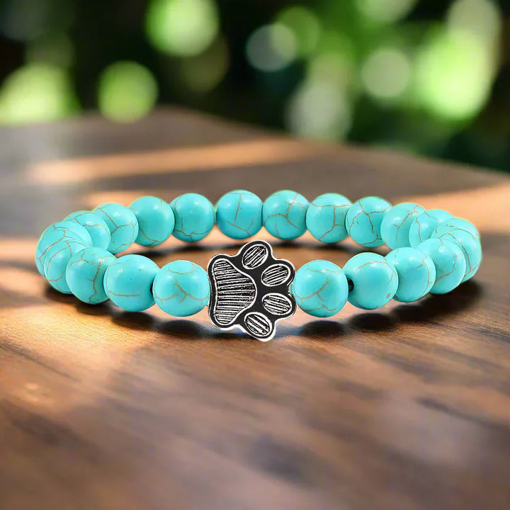Beaded paw print bracelet