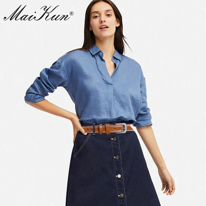 Elena | Women's Leather Belt (2.2 cm)