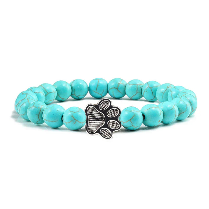 Beaded paw print bracelet