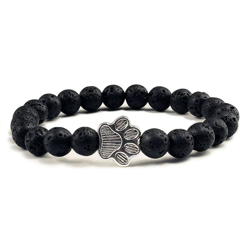 Beaded paw print bracelet