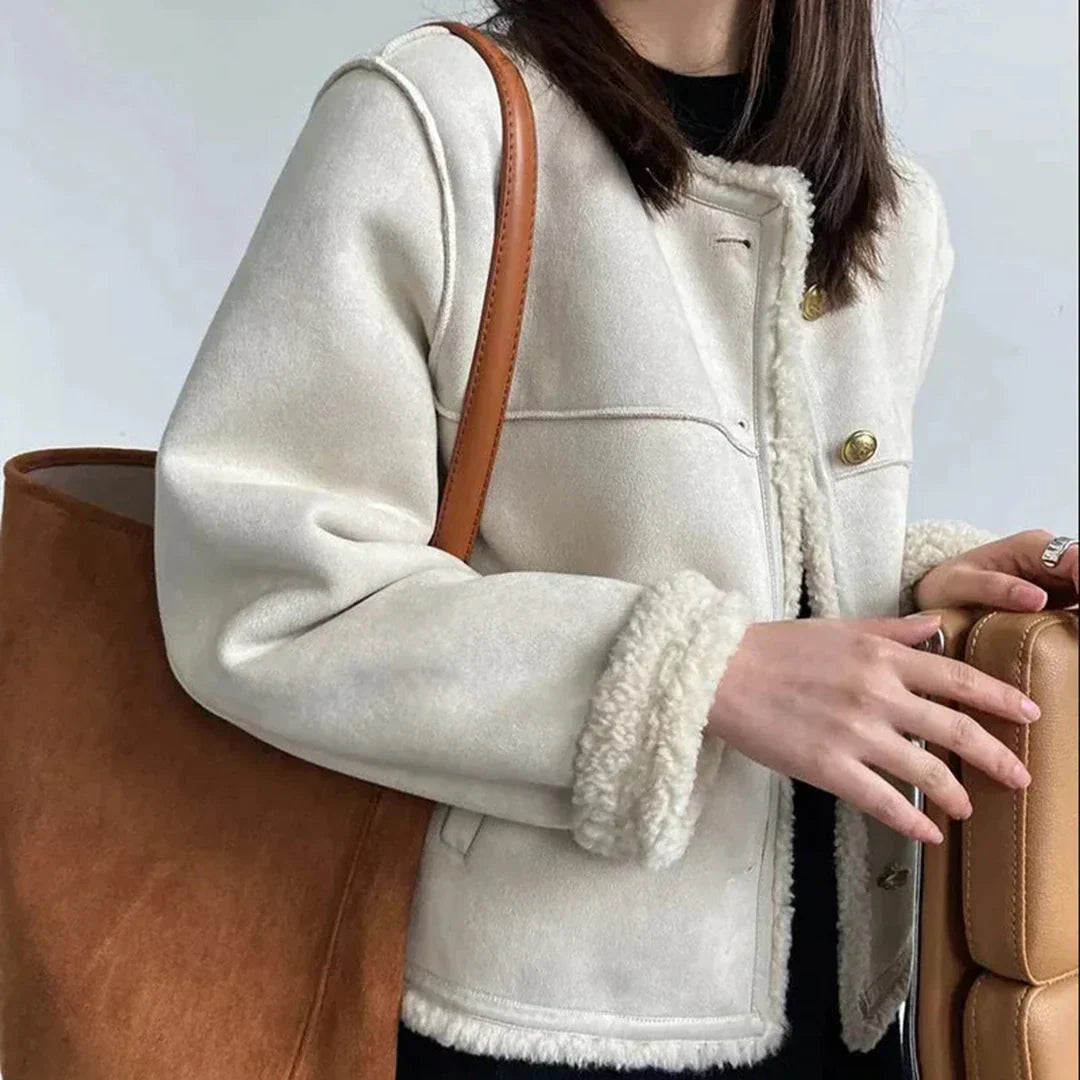 Clarisse | Faux Fur Button Jacket