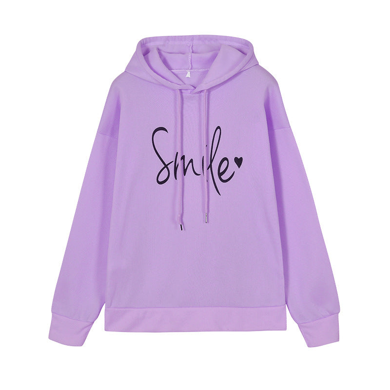 Cozy Graphic Smile Hoodie