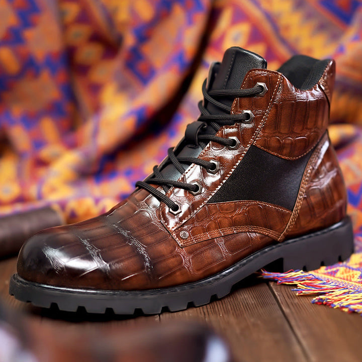 Damon | Crocodile Leather Boots