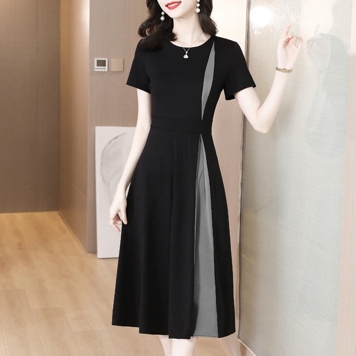 Selma | Black & White Midi Dress