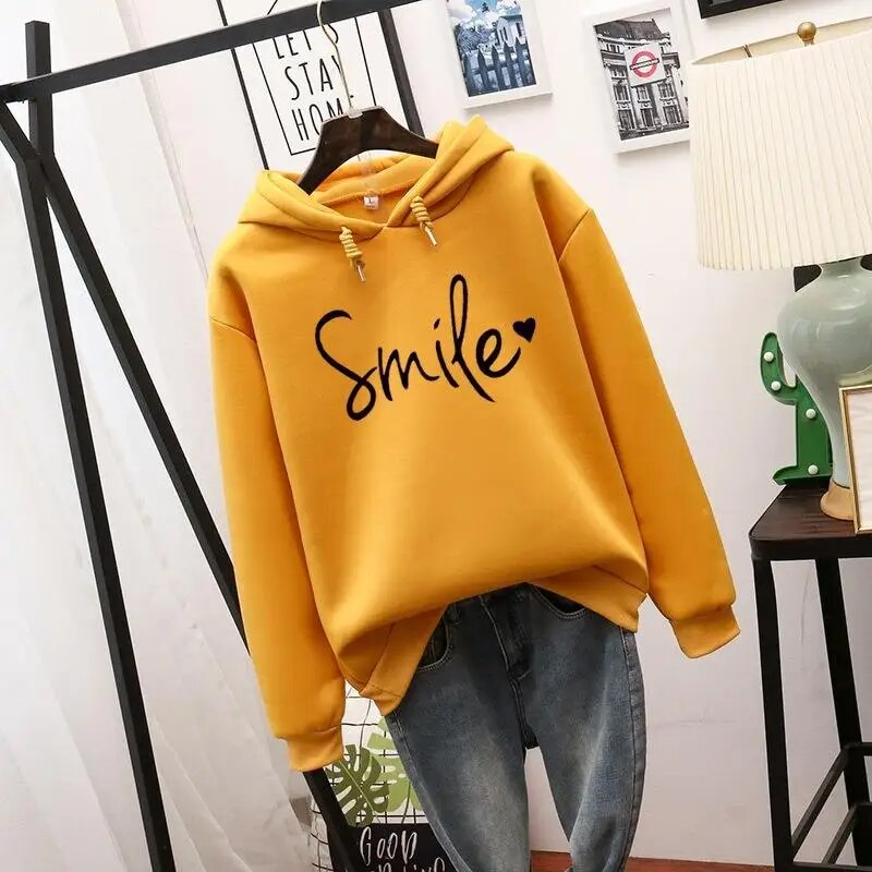 Cozy Graphic Smile Hoodie