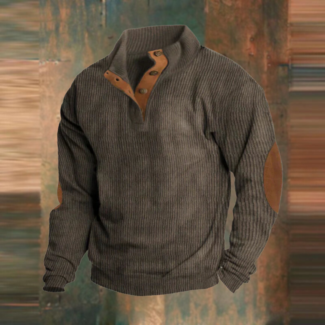 Nolan | Premium Ribbed Half-Button Sweater