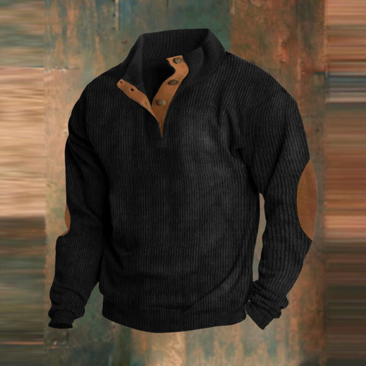 Nolan | Premium Ribbed Half-Button Sweater