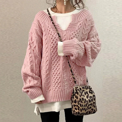 Elisa | Knitted Sweater with Twisted Pattern