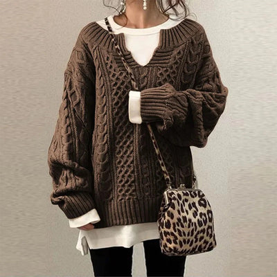 Elisa | Knitted Sweater with Twisted Pattern