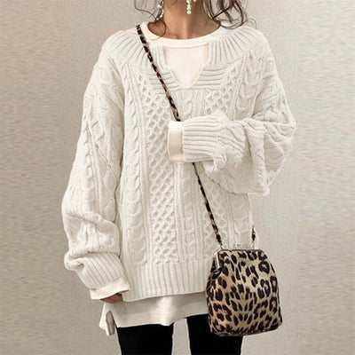 Elisa | Knitted Sweater with Twisted Pattern