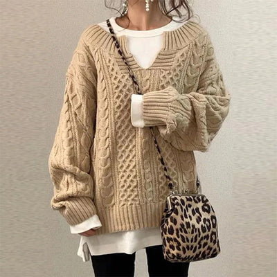 Elisa | Knitted Sweater with Twisted Pattern